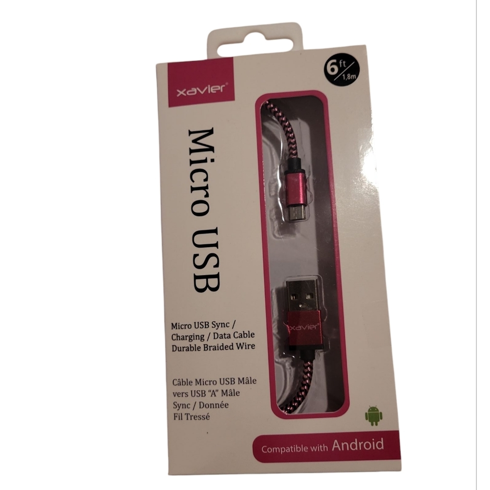 Xavier Micro USB "A" Charging Cable NIB